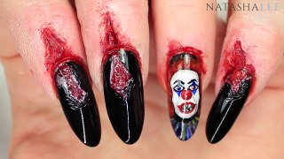 SCARY CLOWN & DIY TORN NAIL NAILART (INCLUDING SFX MAKEUP CUTS)