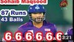 Sohaib Maqsood stunning 87 off just 43 balls with 6 sixes in huge chase in National T20 Cup
