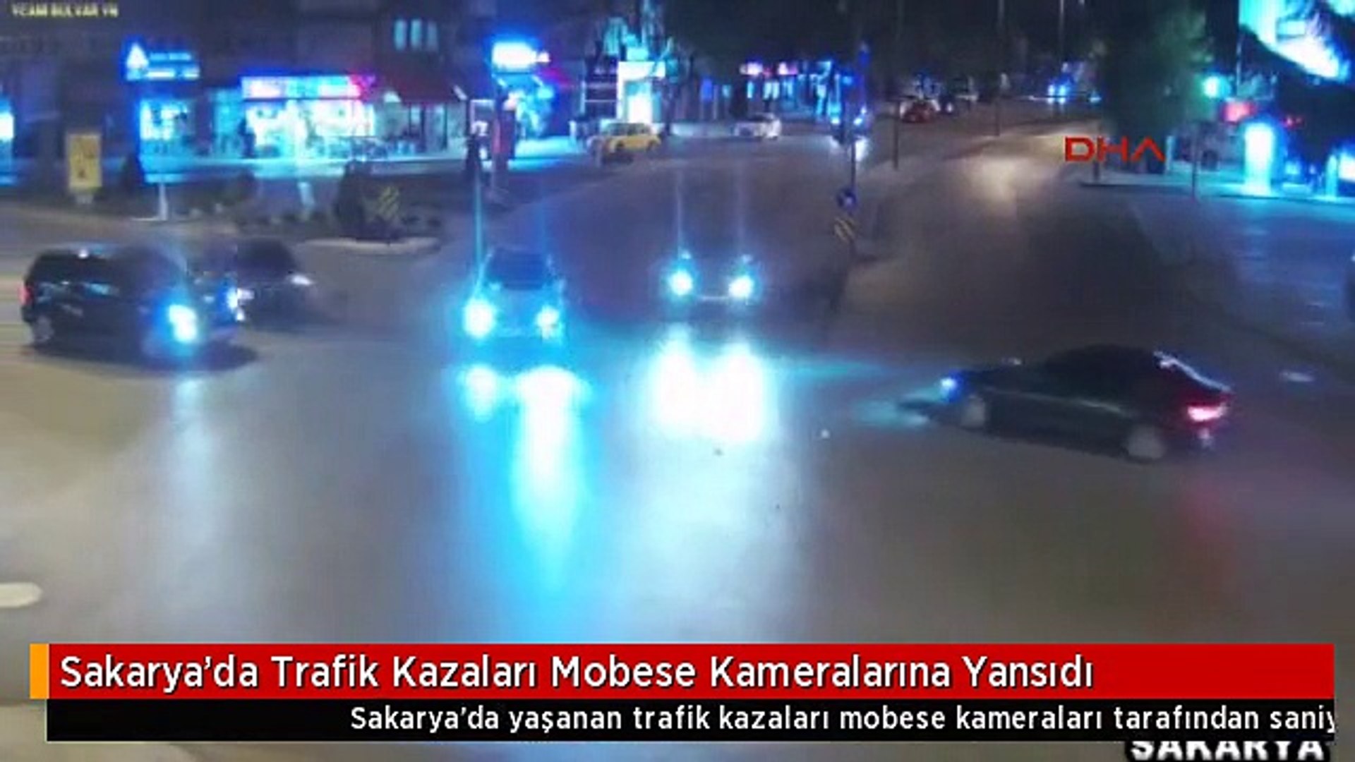 Sakarya'da Trafik Kazaları Mobese Kameralarına Yansıdı - Dailymotion Video
