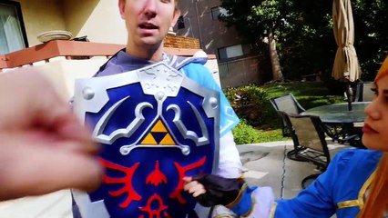 5 ZELDA Weapons in REAL LIFE - Breath of the Wild vs Fruit Ninja (IRL)