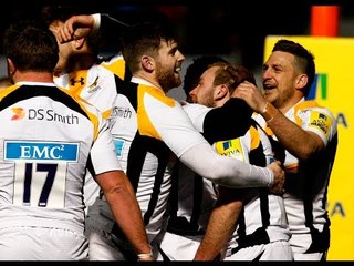 Dan Robson and Elliot Daly post Saracens