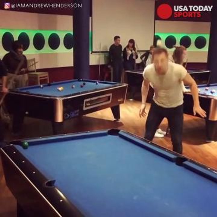 I love Soccer, pool table trick