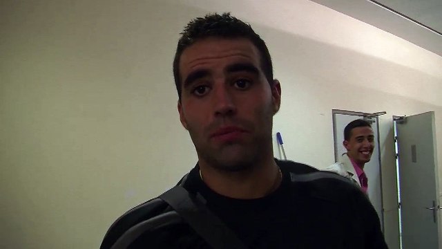 Chrtistophe Freitas le millieu de terrain Martégal après la victoire au Paris FC