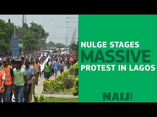 Local government employees stage MASSIVE protest in Lagos