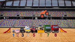 Danny The Digger and More Big Trucks For Children | Geckos Garage