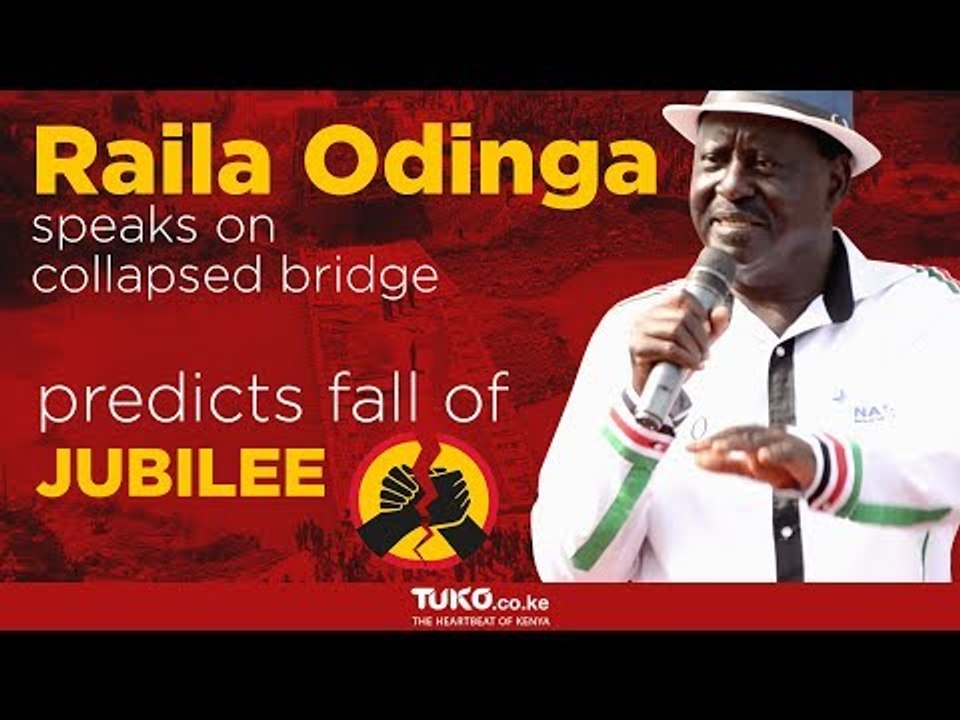 Raila Odinga reveals unknown history of collapsed Sigiri bridge, Uhuru Kenyatta is involved
