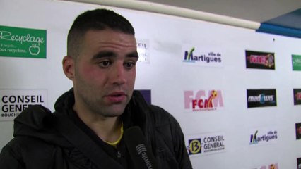 Le milieu de terrain Martégal Christophe Freitas à l'issue de la défaite