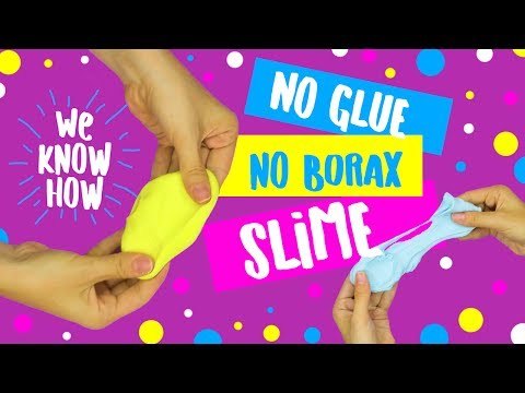 DIY NO glue, NO borax 2 ingredient easy slime recipe