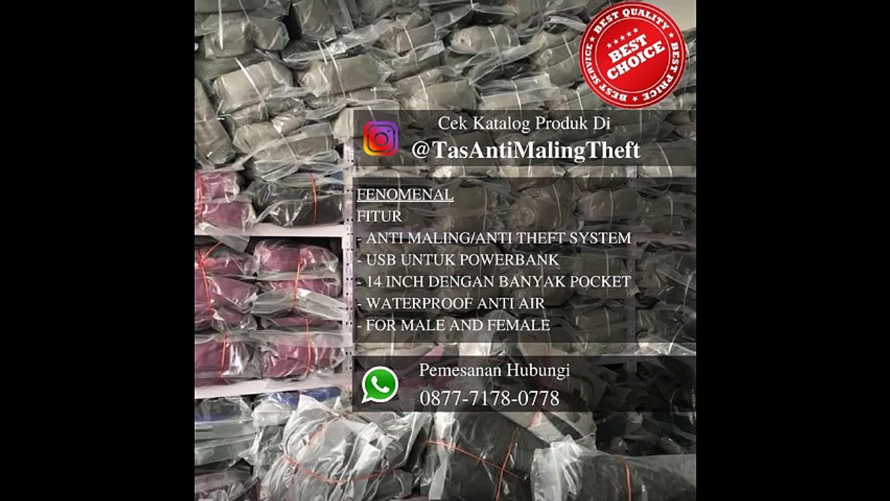 WA +628 77-7178-0778 DISTRIBUTOR tas anti theft original JAKARTA