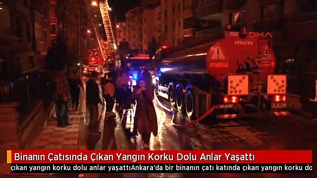 Binanın Çatısında Çıkan Yangın Korku Dolu Anlar Yaşattı