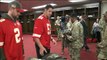 Kansas City Chiefs Players Surprise Re-Enlisting Service Members During Ceremony
