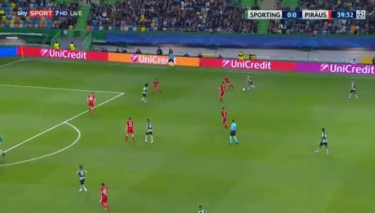 Bas Dost Goal HD - Sporting 1-0	Olympiakos Piraeus 22.11.2017