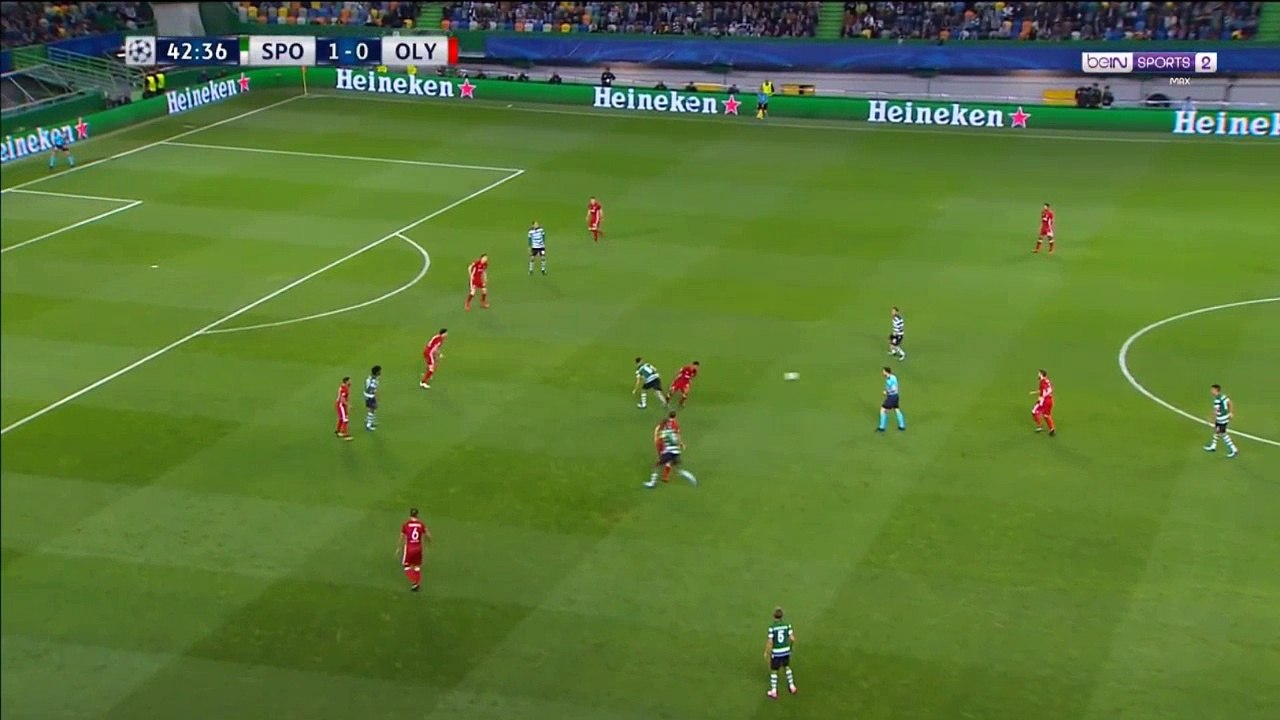 Bruno Cesar Goal Sporting 2 - 0	 Olympiakos Piraeus 22-11-2017 HD