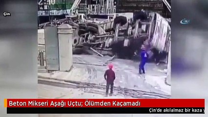 Beton Mikseri Aşağı Uçtu: Ölümden Kaçamadı