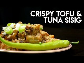 Heavenly tuna and crispy tofu sisig