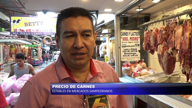Precios de carnes estables en mercados sampedranos