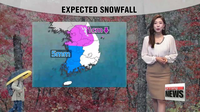 Cold snap returns along with snow and rain for Suneung Day _ 112317