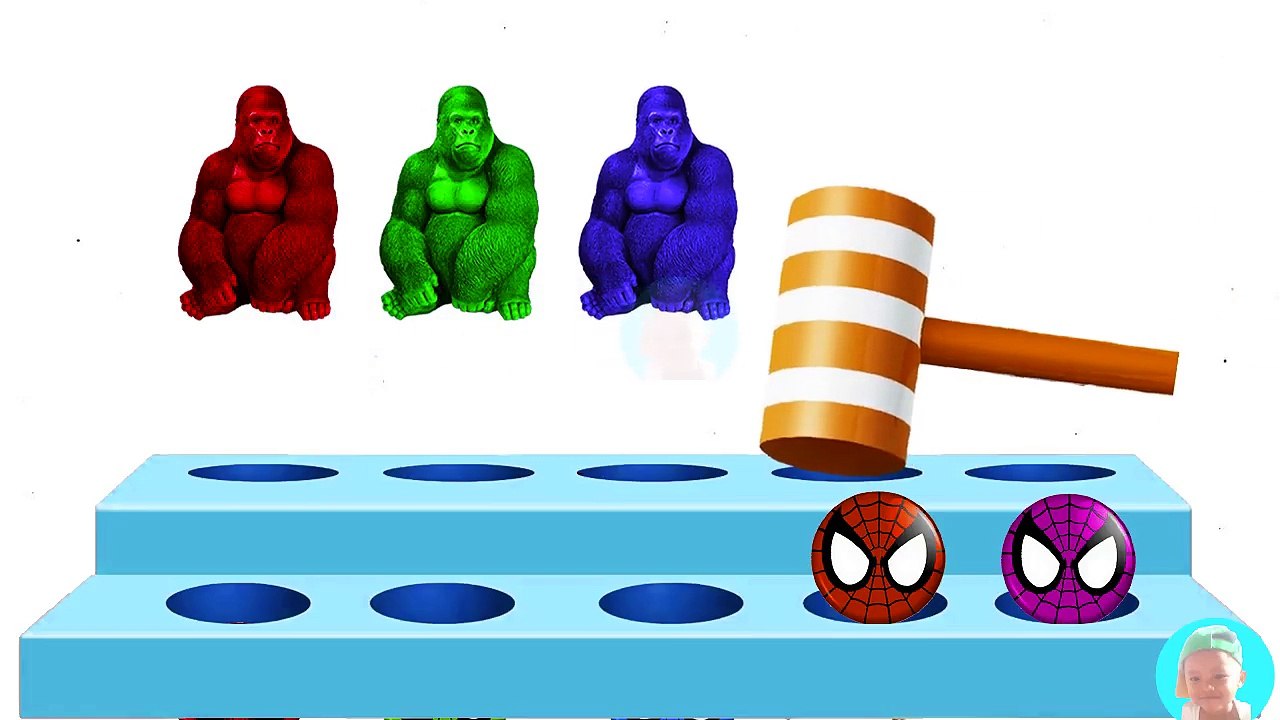 Learn Colors With Animals Gorilla Colors For Children Finger Family Song Learn Colors Nursery Rhymes