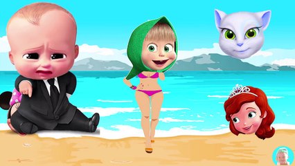 Minnie Mouse Angela Disney Princess Sofia Masha Body Dress beach Colors Nursery rhymes for kids