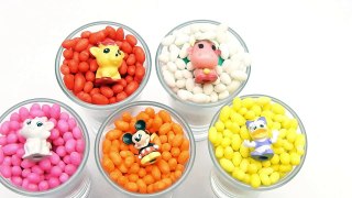 Learn Colors! Dots Candy Surprise for Children - Micky Donald Fluffy Lolipop Cars Mini Toys