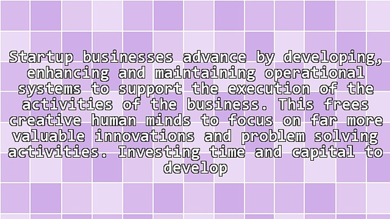 Systems Help Startups to Grow