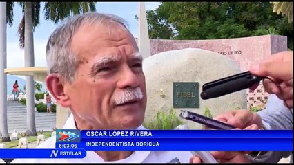 Oscar López Rivera rinde homenaje a Fidel