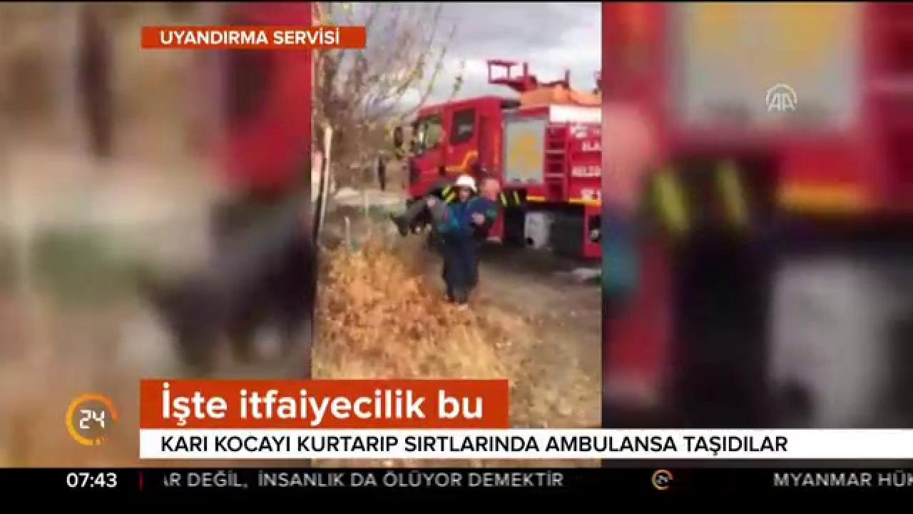 Çifti kurtardılar