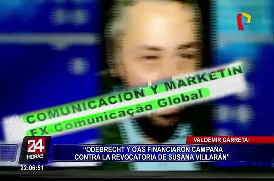 Garreta: Odebrecht y OAS financiaron campaña contra la revocatoria de Villarán