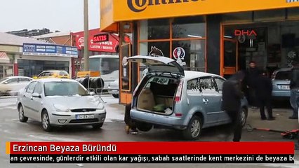 Erzincan Beyaza Büründü