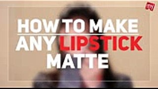 How to Make Any Lipstick Matte