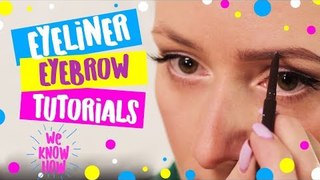 Easy eyebrow and eyeliner make up tutorials