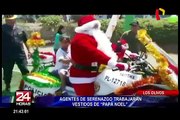 Los Olivos: disfrazan a serenos como Papa Noel para despistar a los malhechores