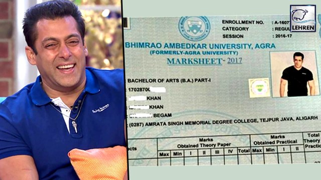 Salman Khan's BA College Marksheet Goes Viral