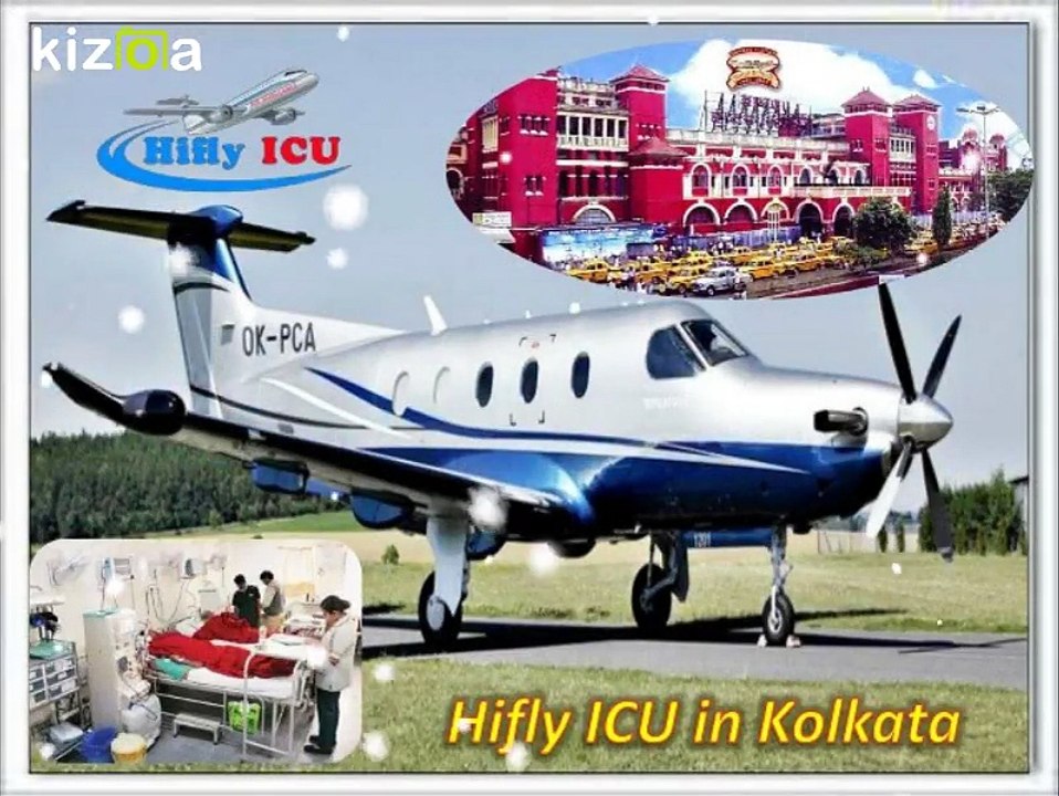 Hifly ICU Air Ambulance Services in Kolkata on People Demand
