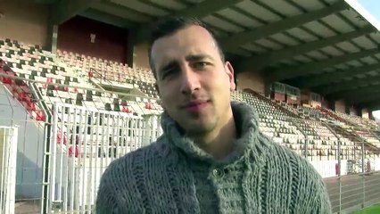 Le portier Martégal Clément Rigaud avant la Coupe de France