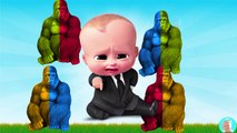 Wrong body Gorilla Finger Family Song Colors Learn colours with Gorilla Painting