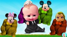 Wrong Heads Minnie mouse Disney Boss Baby Mickey Mouse Joker Head Gorilla Learn Color