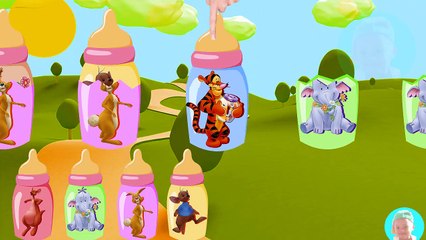 Wrong heads WINNIE THE POOH bottles Milk piglet Heffalumps Roo Show Kids Videos