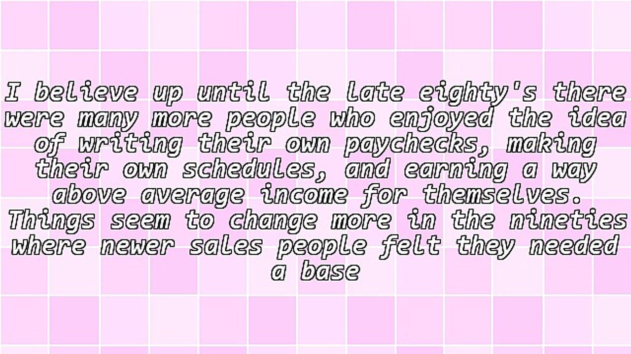 What Has Happened With Commissioned Sales Reps?