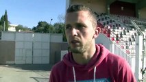 L'attaquant du FC Martigues Anthony Caldeirhina