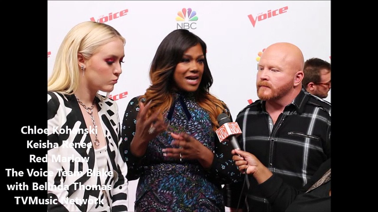 The Voice 13 - Top 12 Interview Chloe Keisha and Red of Team Blake