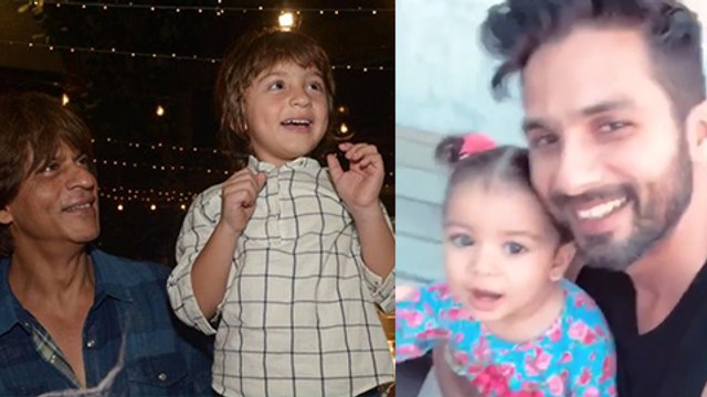 Misha Kapoor with Shahid Kapoor v/s AbRam Khan with Shahrukh Khan CUTE VIDEOS