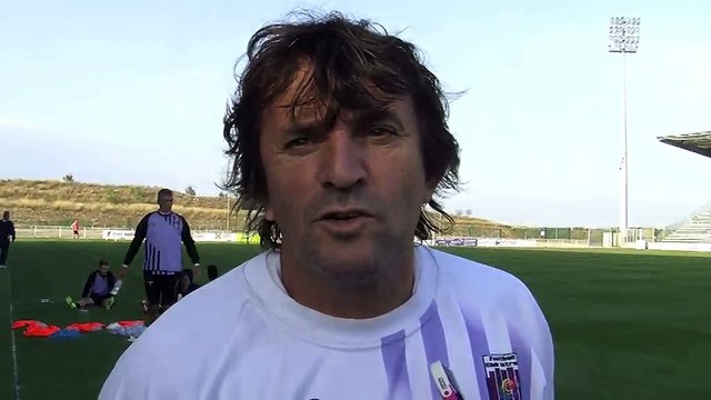 L'avant match FC Istres / Metz avec l'entraîneur du FC istres et Alexis Alarrd
