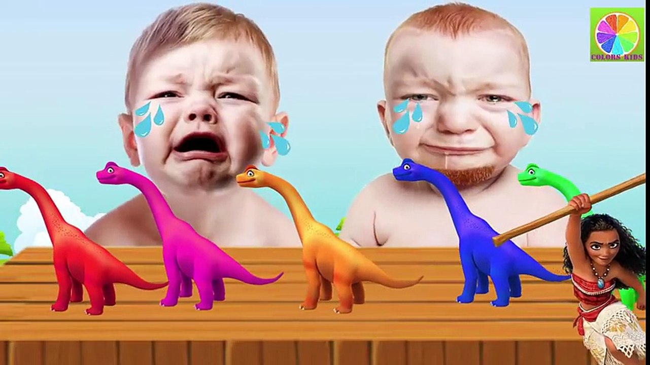 Learn Colors with Dinosaur for Children, Toddlers - Learn Colours for Kids with Dinosaur Baby Cry