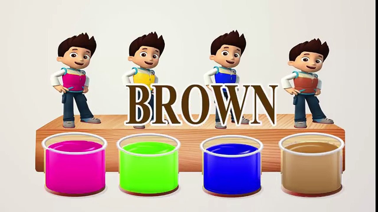 Ryder Paw Patrol Bathing Colors Fun Learn Colors with Paw Patrol Finger Family Nursery Rhymes Song