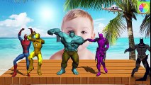 Superheroes Dancing COLORS   Learn Colors With COLORFUL Superheroes Finger Family song for Toddlers