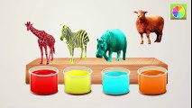 Wild Animals Bathing Colors Fun   Colors for Children to Learn with Wild Animals #1