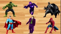 Wrong SUPERHEROES Wooden Slots Learn Colors for kids   Hulk, Spider Man, Joker, Batman and Superman