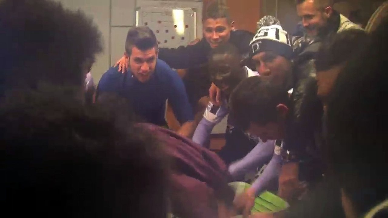 Le joie des joueurs du FC Istres ce soir dans les vestiaires de Parsemain