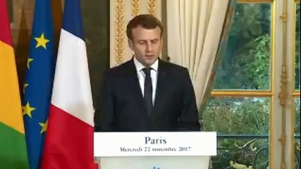 Emmanuel Macron évoque l'esclavage en Libye
